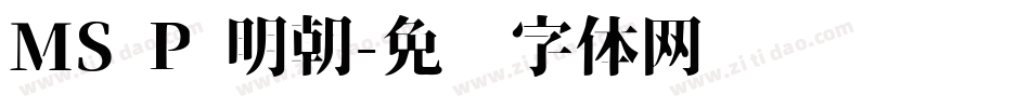 MS P 明朝字体转换